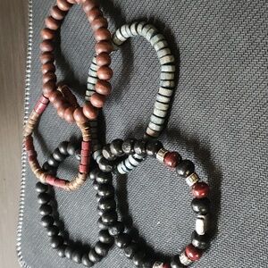 Unisex Multicolor Beaded Bracelet Set